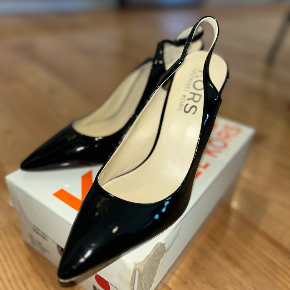 Black Patent Leather Michael Kors Heels